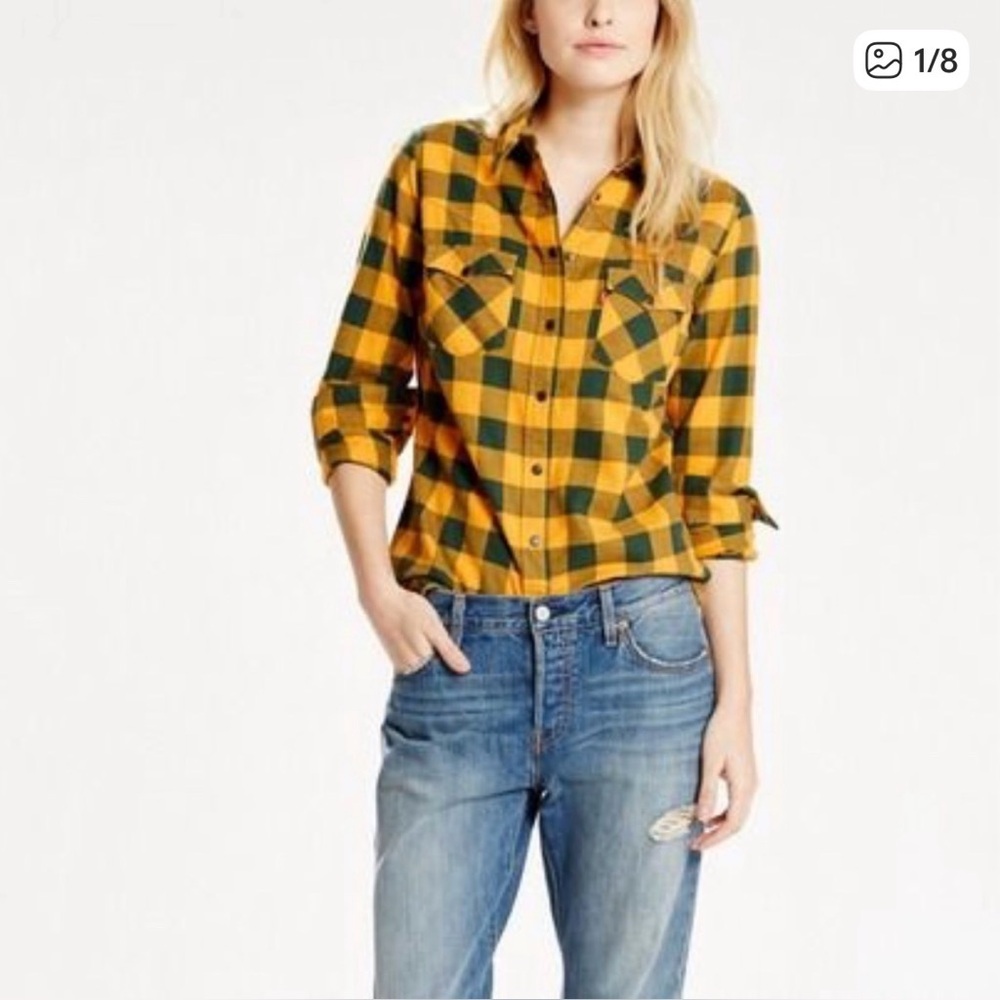 Levi's NFL Green Bay Packers Plaid Button Down Shirt Small - Picture 2 of 7